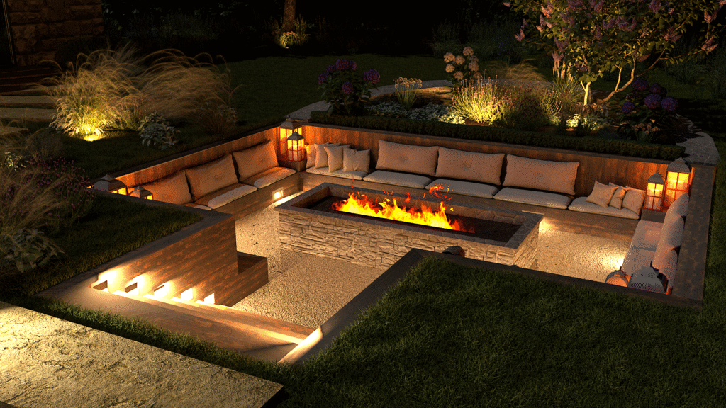 Conception jardin 3D terrasse Concept'Or Paysage 